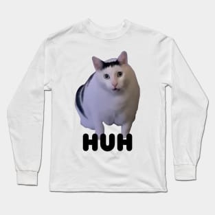 Huh Cat Meme Long Sleeve T-Shirt